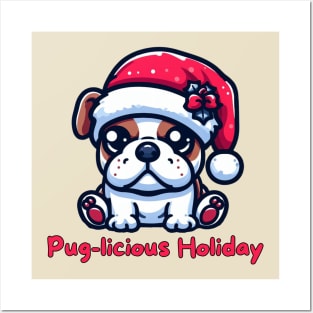 Merry Pugmas Posters and Art